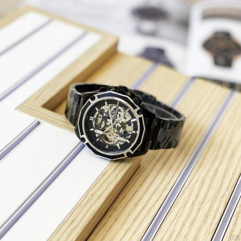 Watch Forsining 8130 Black-Silver