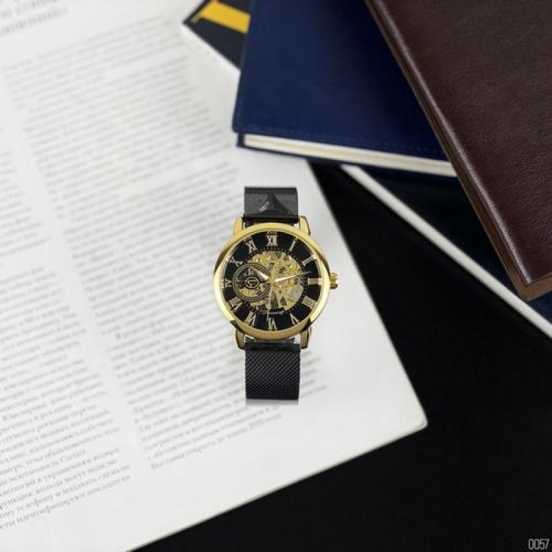 Watch Forsining 8099 Black-Gold-Black
