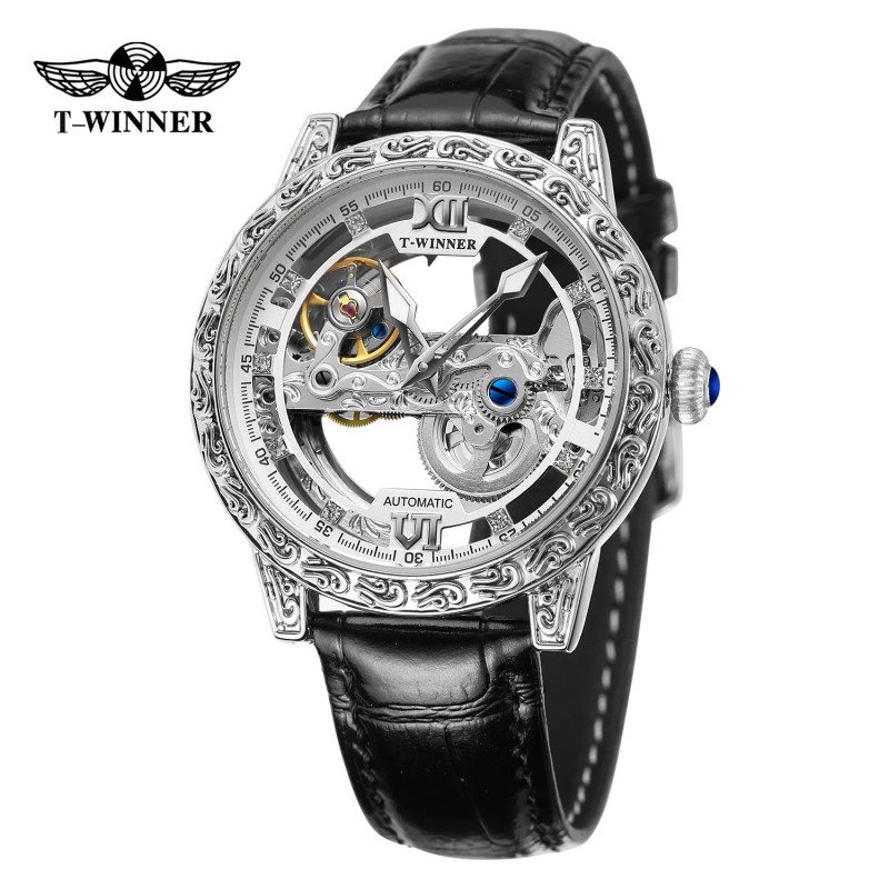 Watch Forsining 8258 Silver-Silver