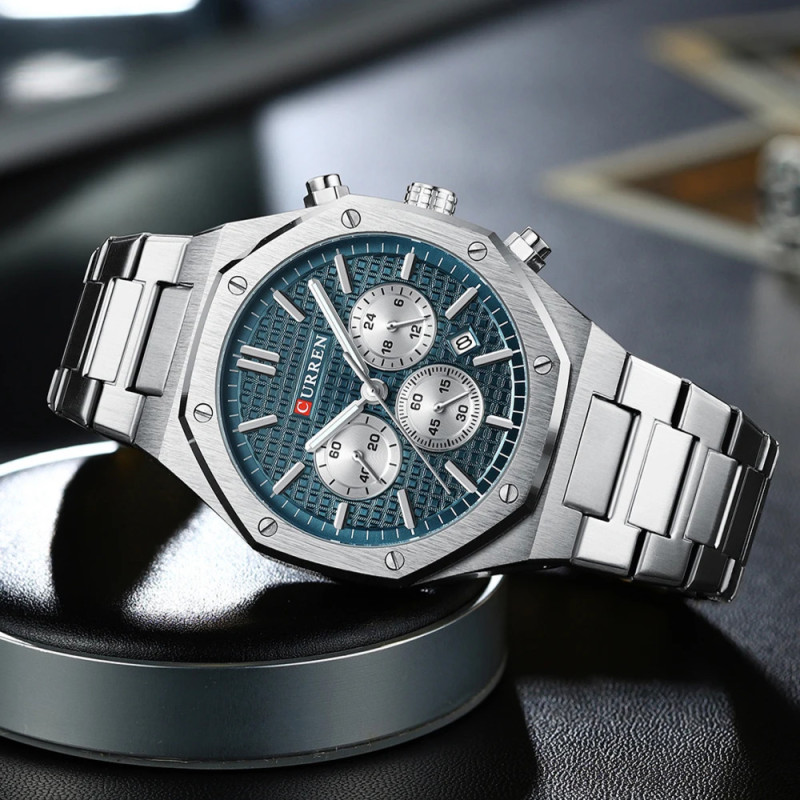 Watch Curren 8440 Silver-Blue