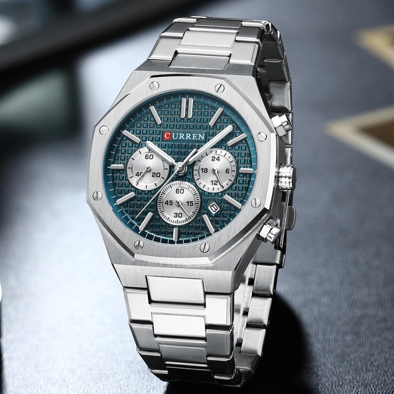 Watch Curren 8440 Silver-Blue