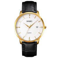 Watch Skmei 1801LGDWT Gold-White Leather