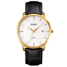 Годинник  Skmei 1801LGDWT Gold-White Leather