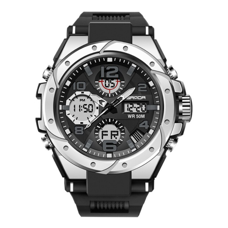 Watch Sanda 6008 Black-Silver