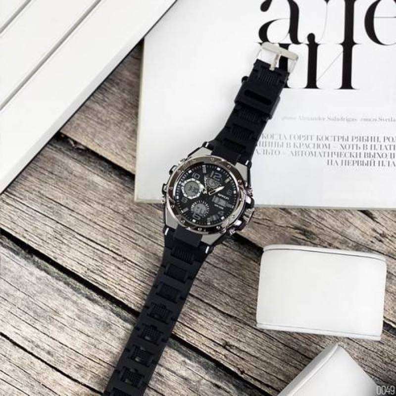 Watch Sanda 6008 Black-Silver