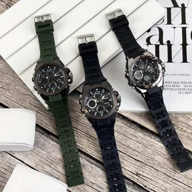 Watch Sanda 6008 Black-Silver