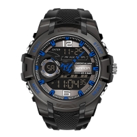 Watch Sanda 6015 Black-Blue
