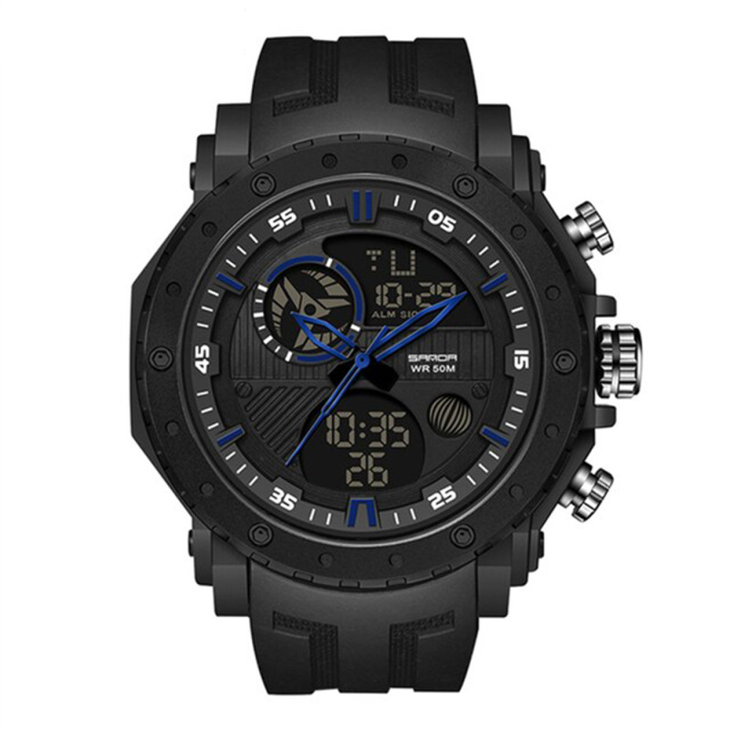 Watch Sanda 6012 Black-Blue