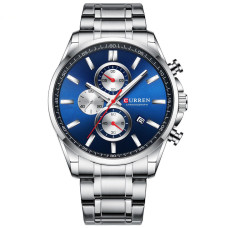 Часы  Curren 8368 Silver-Blue-Silver