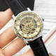 Watch Winner 8012 Diamonds Automatic Black-Silver-Gold-White