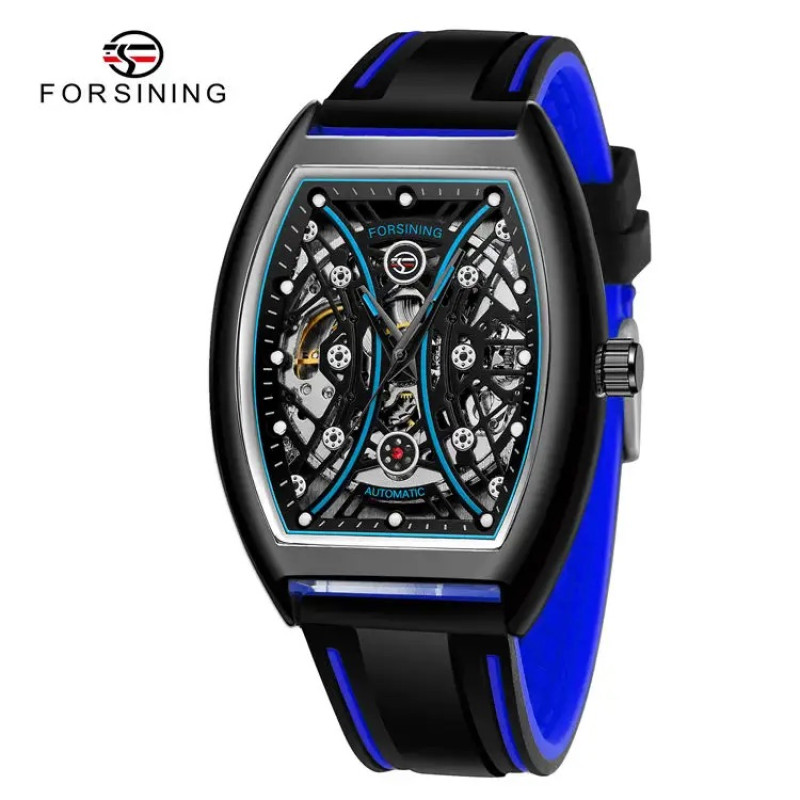 Watch Forsining 8252 All Black-Blue
