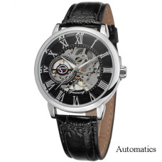 Годинник  Forsining 8099A Silver-Black Leather