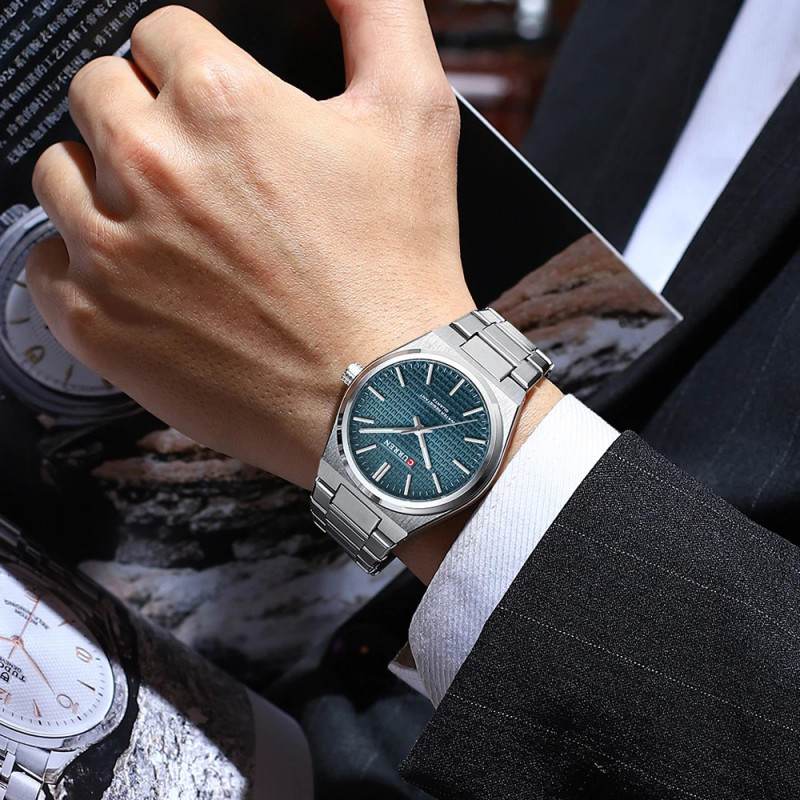 Watch Curren 8439 Silver-Blue