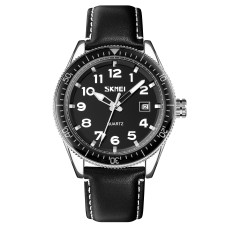 Годинник  Skmei 9232LSIBK Silver-Black Leather