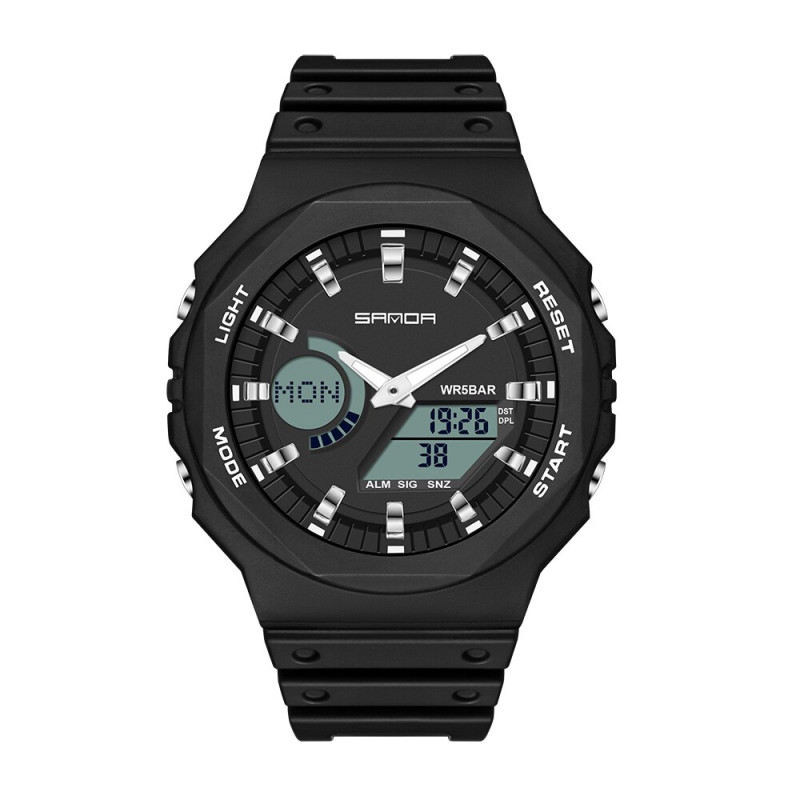 Watch Sanda 6016 Black-White