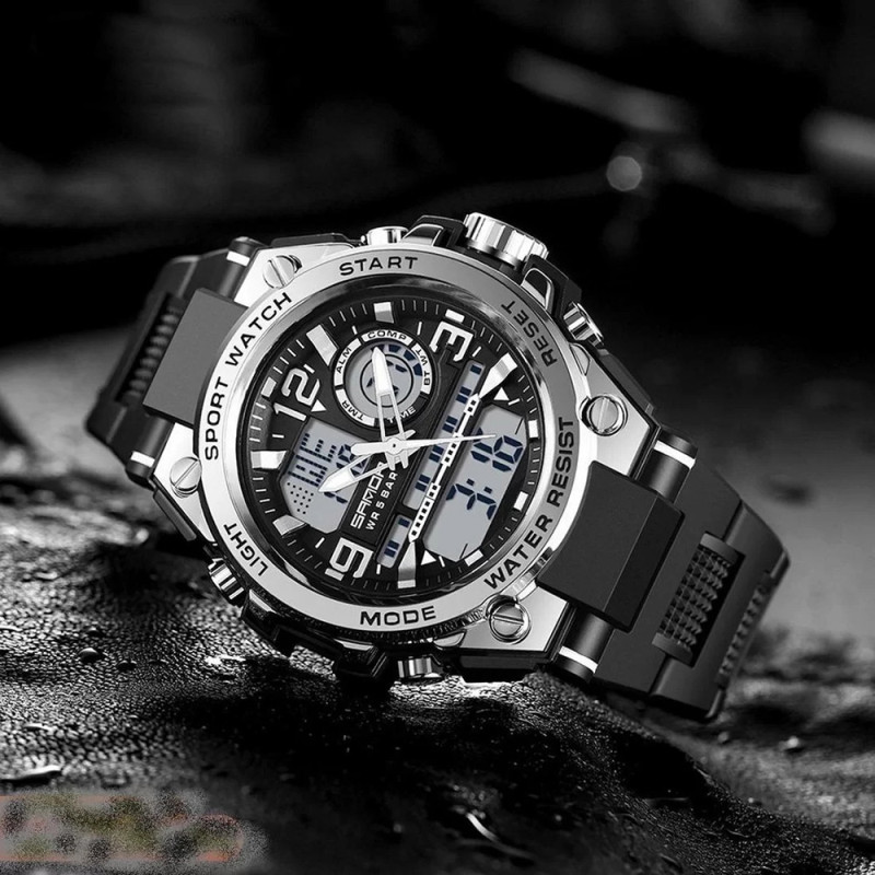 Watch Sanda 6024 Black-Silver
