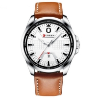 Watch Curren 8379 Silver-White-Brown