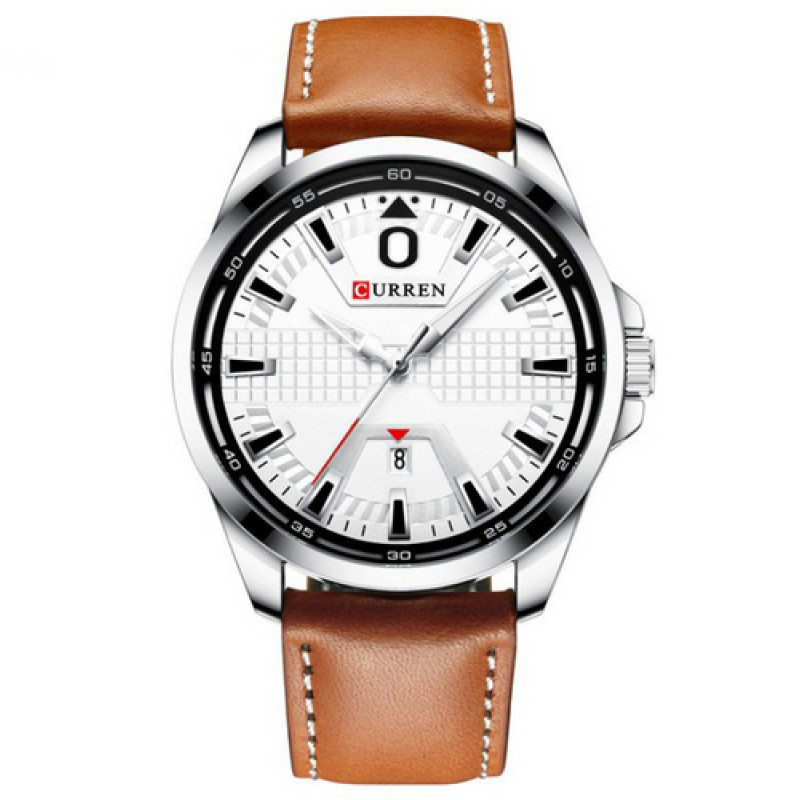 Watch Curren 8379 Silver-White-Brown