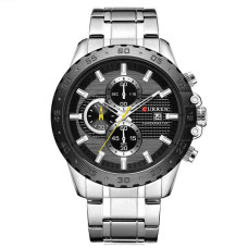 Часы  Curren 8334 Silver-Black