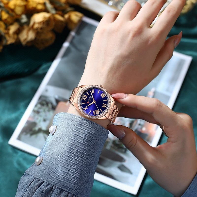Watch Curren 9088 Rose Gold-Blue