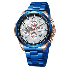 Годинник  Forsining 6909 Blue-Cuprum-White