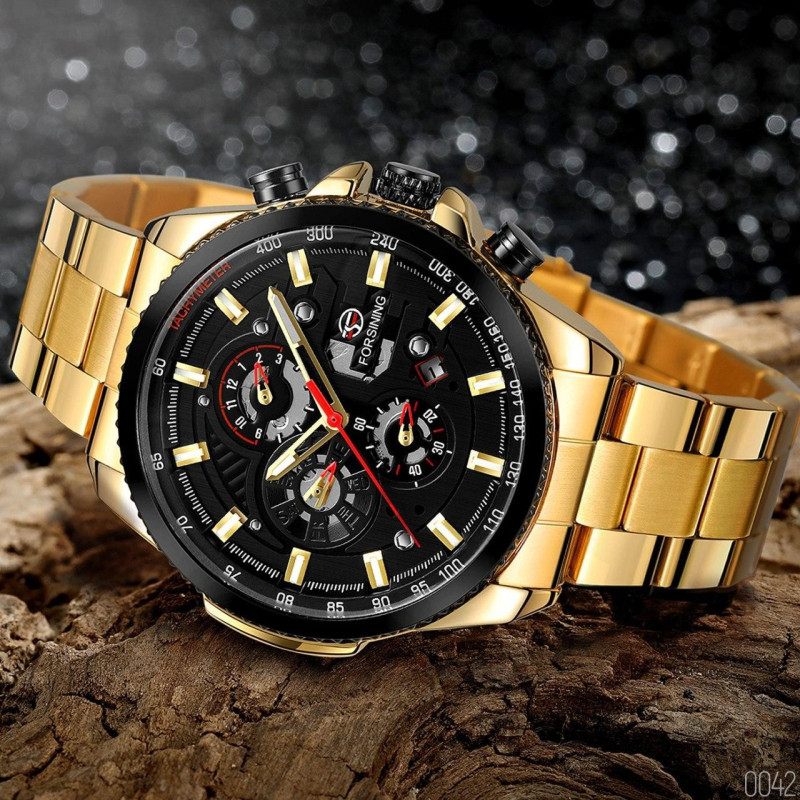 Watch Forsining 6909 Gold-Black