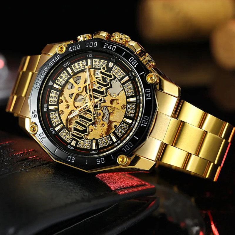 Watch Forsining 8186 Gold-Black