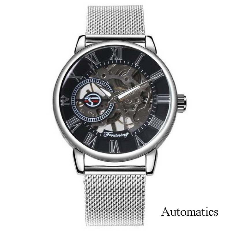 Watch Forsining 8099A All Silver Mesh
