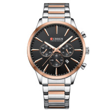 Часы  Curren 8435 Silver-Rose Gold-Black