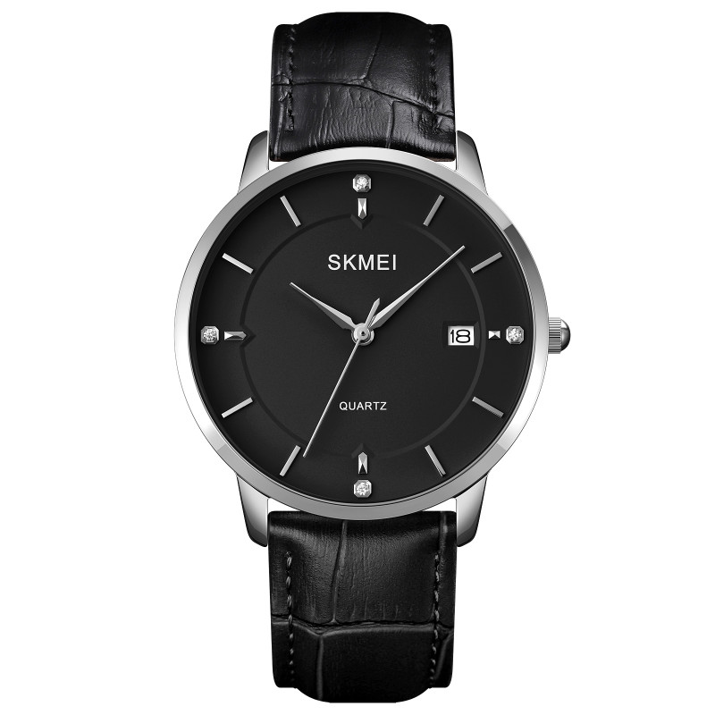 Часы Skmei 1801LSIBK Silver-Black Leather