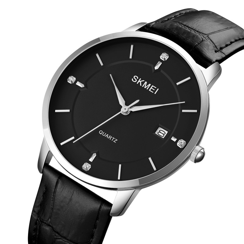 Часы Skmei 1801LSIBK Silver-Black Leather