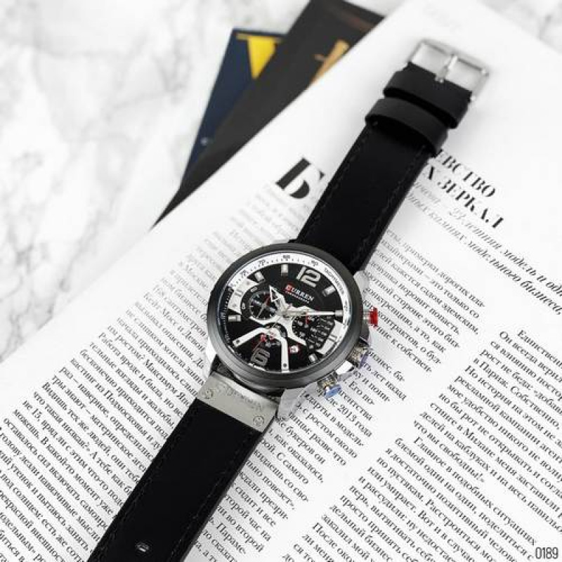 Watch Curren 8329 Black-Silver