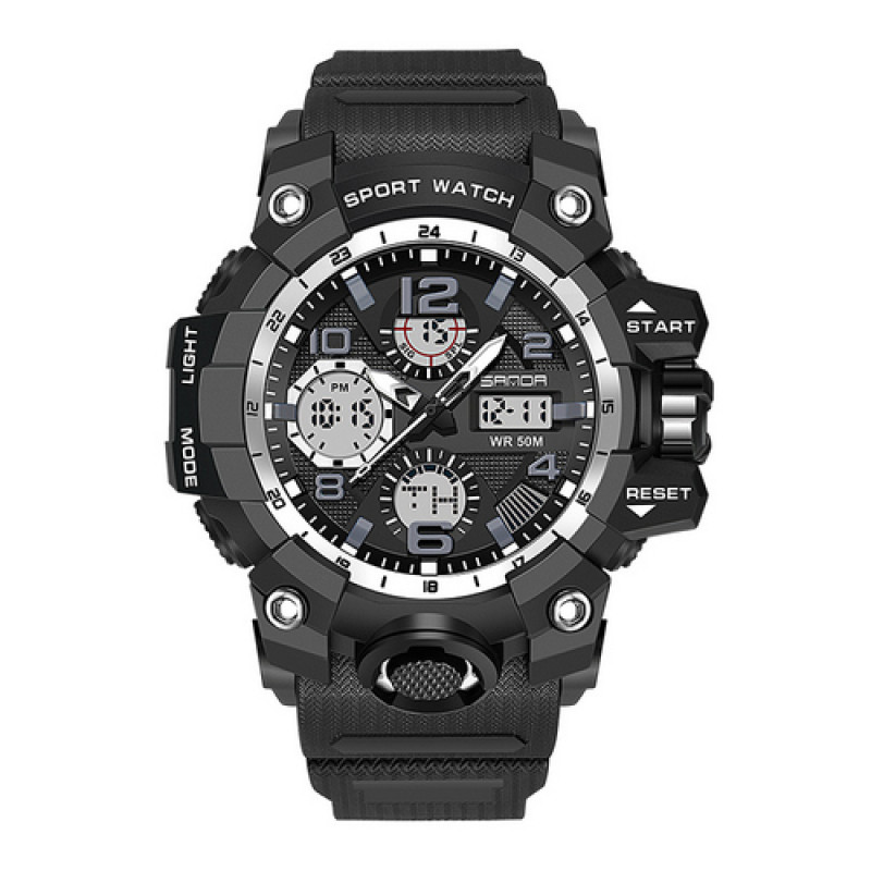Watch Sanda 6021 Black-Silver