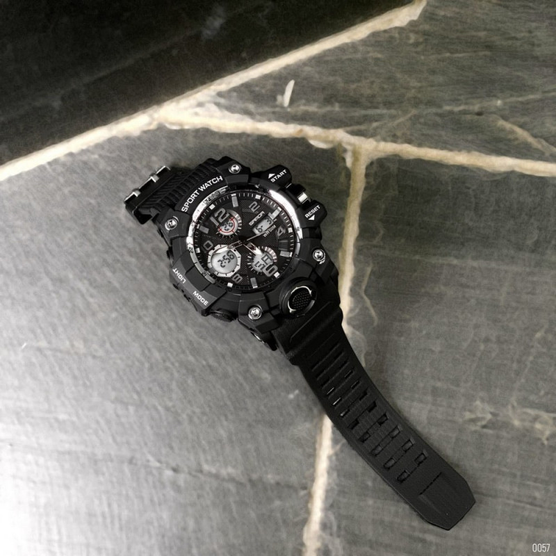 Watch Sanda 6021 Black-Silver