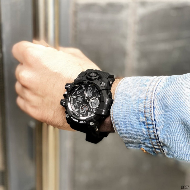 Watch Sanda 6021 Black-Silver