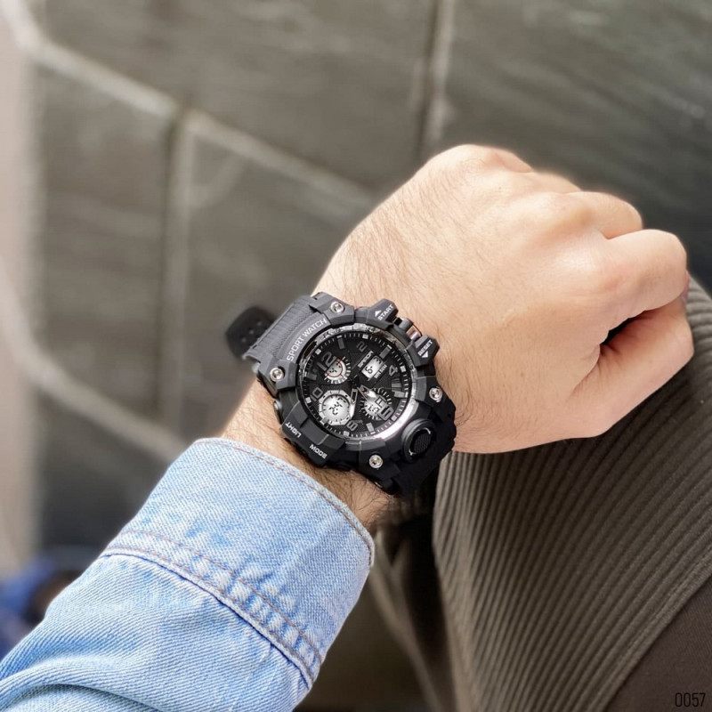 Watch Sanda 6021 Black-Silver