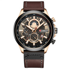Часы  Curren 8380 Black-Cuprum-Dark Brown
