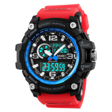 Часы  Skmei 1283 Black-Blue-Red Wristband