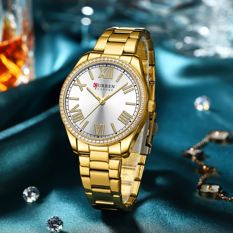 Watch Curren 9088 Gold-White