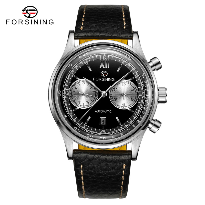 Watch Forsining 6921 Silver-Black