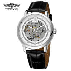 Часы  Forsining 8173 Silver-White Leather
