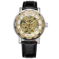 Watch Winner 8012 Diamonds Black-Silver-Gold-White