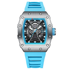 Часы  Curren 8438 Black-Light Blue
