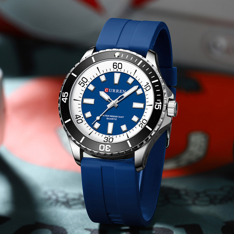 Watch Curren 8448 Silver-Blue