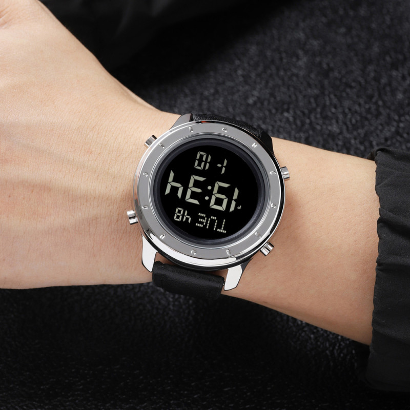 Часы Skmei 1864LSIBK Silver-Black Leather