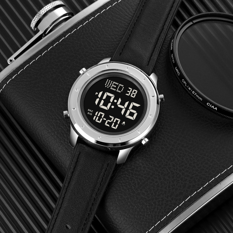 Часы Skmei 1864LSIBK Silver-Black Leather