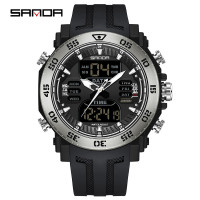 Watch Sanda 6029 Black-Silver