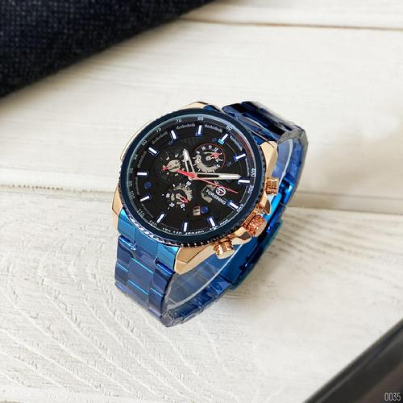 Watch Forsining 6909 Blue-Cuprum-Black