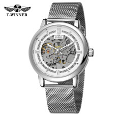 Часы  Forsining 8173 Silver-White Mesh