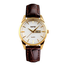 Часы  Skmei 9073GDWT-S Gold-White lady